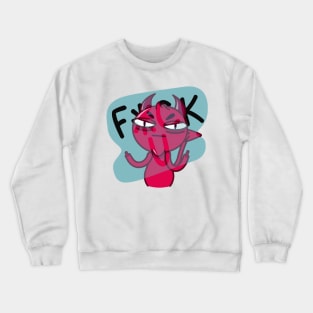 Red Devil middle finger "F*ck" Crewneck Sweatshirt